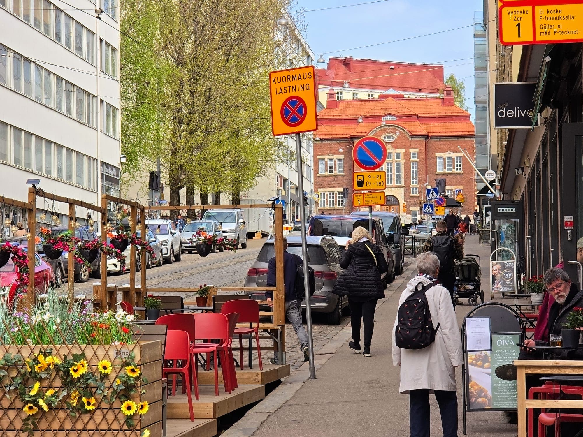 Kallio street with tram